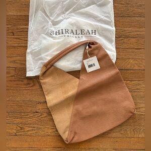 Shiraleah Two-Tone Tan and Brown Boho Bag
